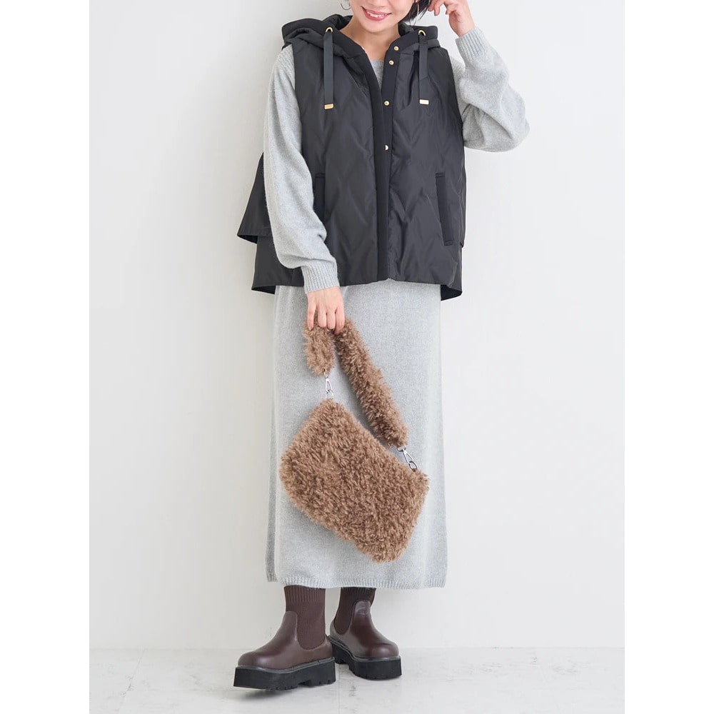 ケーブルフリンジニットワンピース8