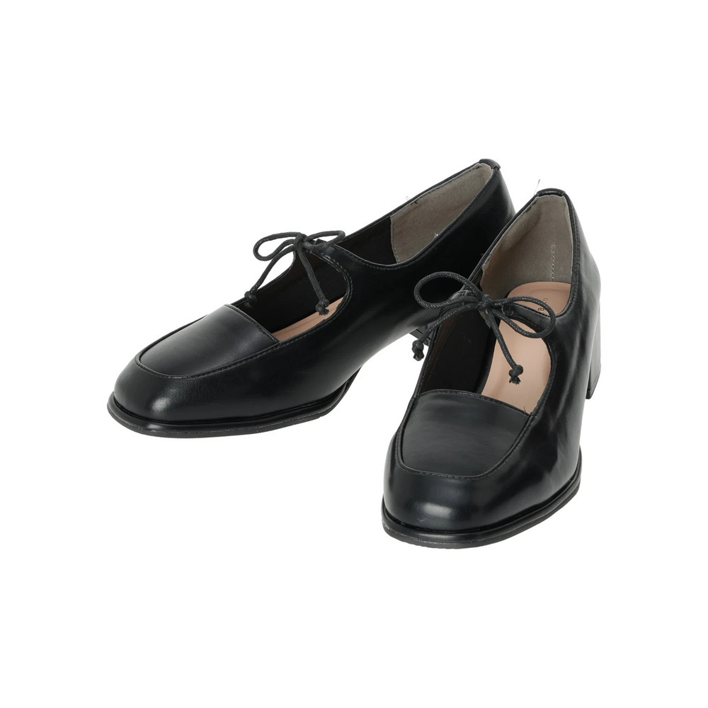 【la farfa SHOES/ラ・ファーファシューズ】チャンキーヒールリボンパンプス16