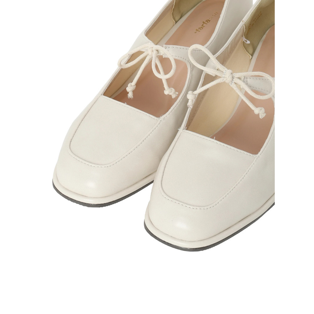 【la farfa SHOES/ラ・ファーファシューズ】チャンキーヒールリボンパンプス20