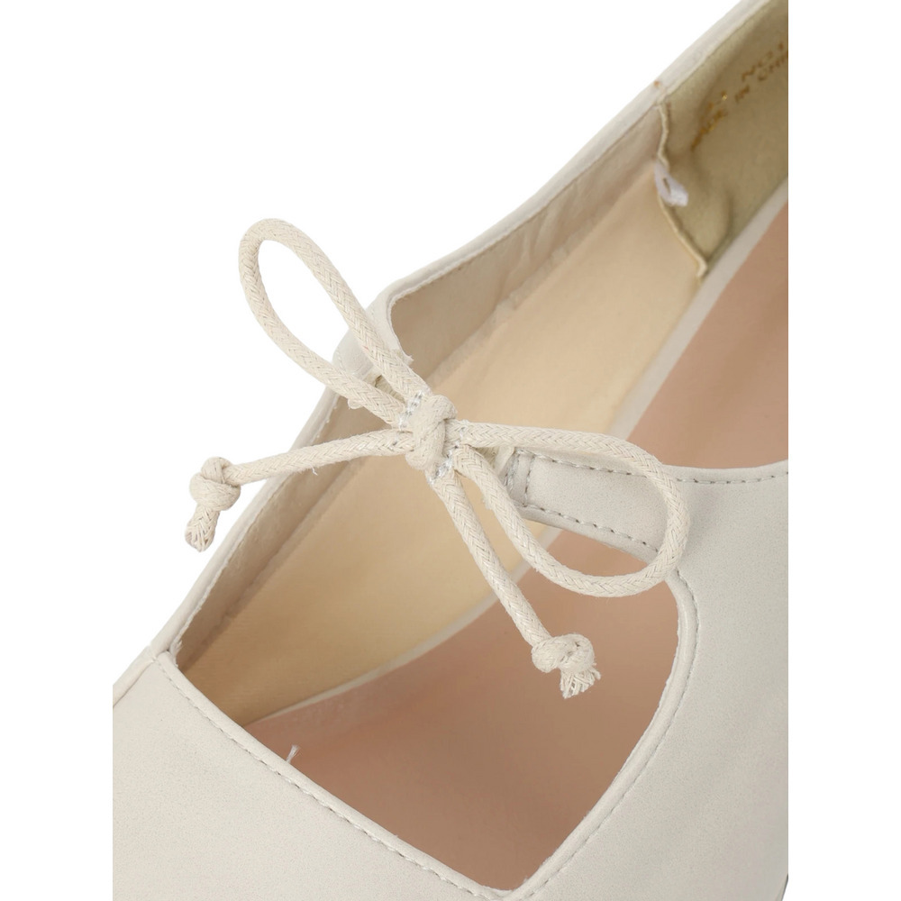 【la farfa SHOES/ラ・ファーファシューズ】チャンキーヒールリボンパンプス23