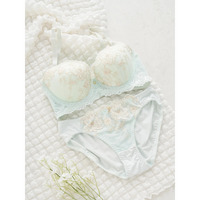 【脇高】[D85-H95］ロマンティックレースブラ＆ショーツ(モールドカップ)