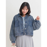 【WEB限定】パール×ビジューデニムジャケット