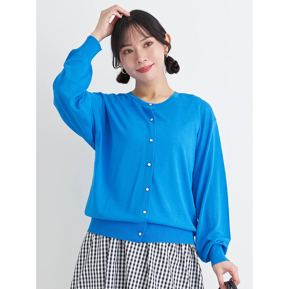 【UVカット・接触冷感】シアークルーネックカーディガン