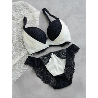 【脇高】[D85-I95］ジャガードレーシーブラ＆ショーツ(モールドカップ)