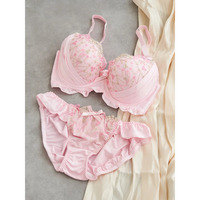 [D85-I95］ロマンティックレースブラ＆ショーツ(モールドカップ)