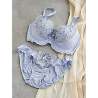 [D85-I95］ロマンティックレースブラ＆ショーツ(モールドカップ)