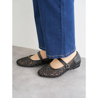 【la farfa SHOES/ラ・ファーファシューズ】フラワーチュールストラップパンプス