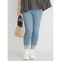 【接触冷感】COOL TOUCH クロップドデニムパンツ