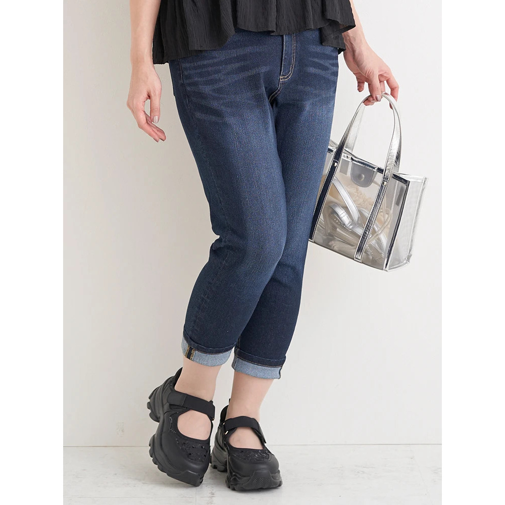 【接触冷感】COOL TOUCH クロップドデニムパンツ1