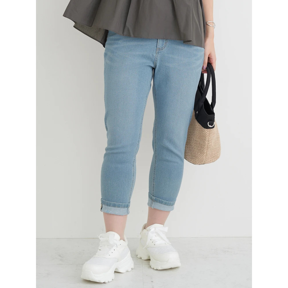 【接触冷感】COOL TOUCH クロップドデニムパンツ12