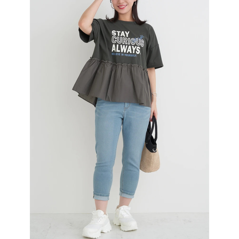 【接触冷感】COOL TOUCH クロップドデニムパンツ13