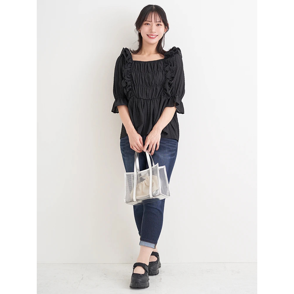 【接触冷感】COOL TOUCH クロップドデニムパンツ5