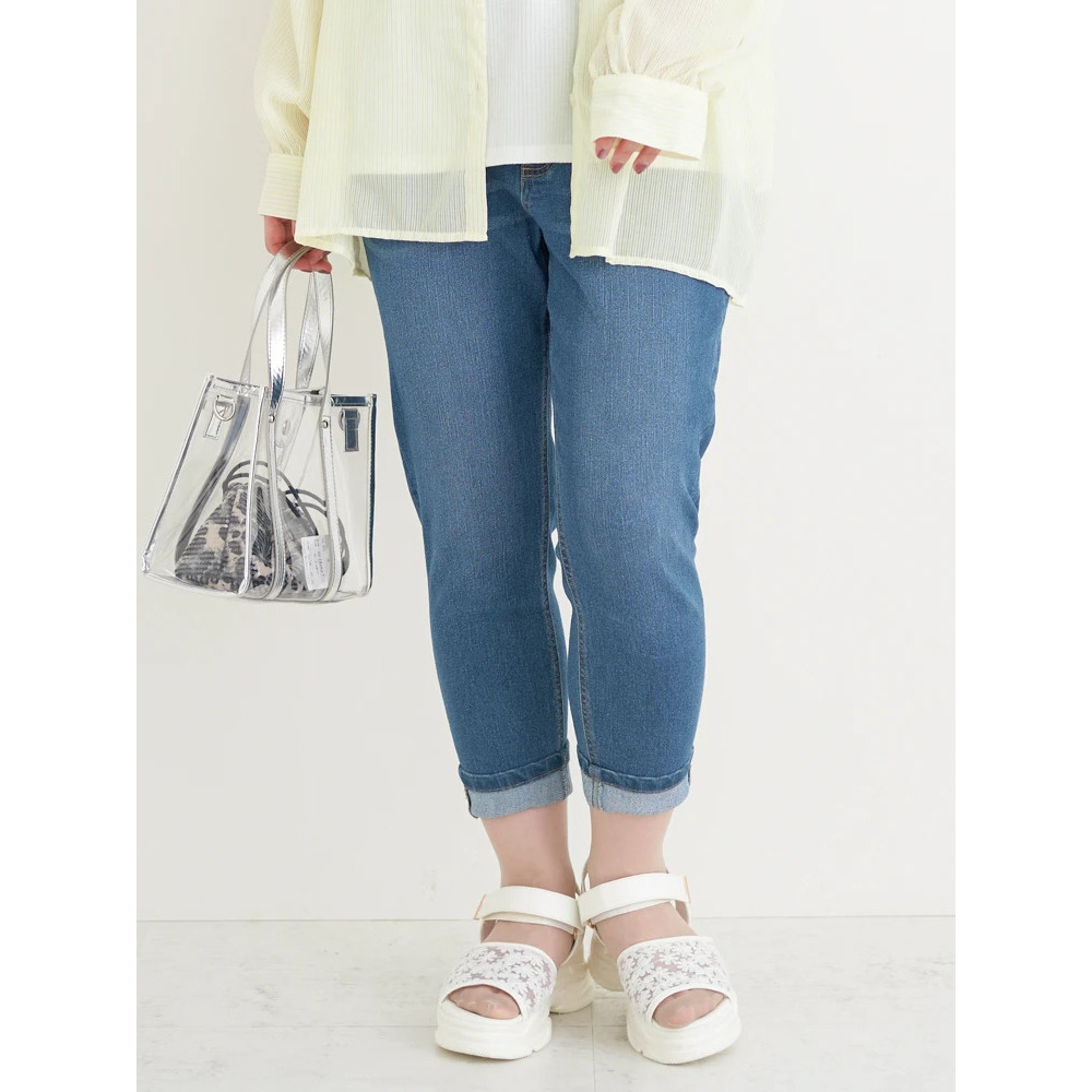 【接触冷感】COOL TOUCH クロップドデニムパンツ6