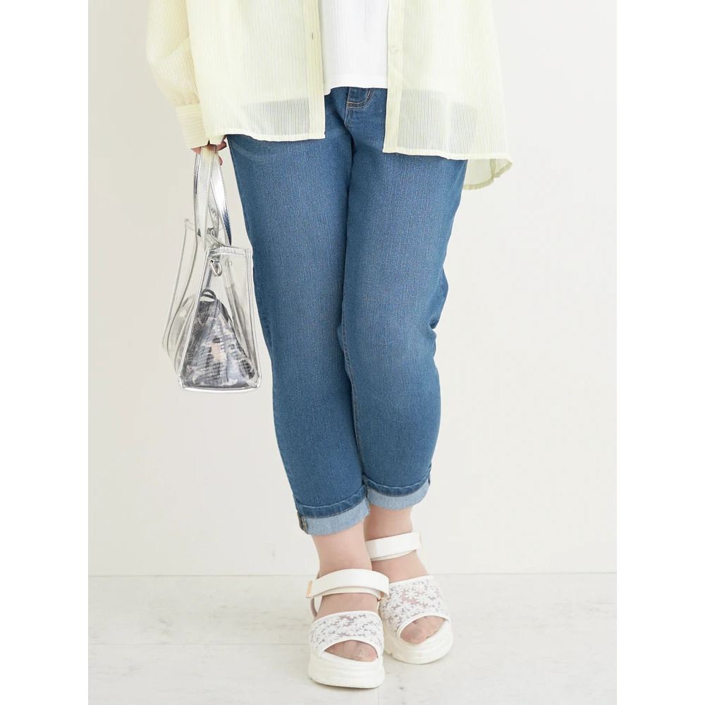 【接触冷感】COOL TOUCH クロップドデニムパンツ7