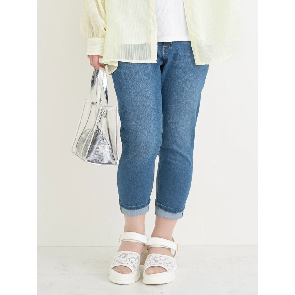 【接触冷感】COOL TOUCH クロップドデニムパンツ1