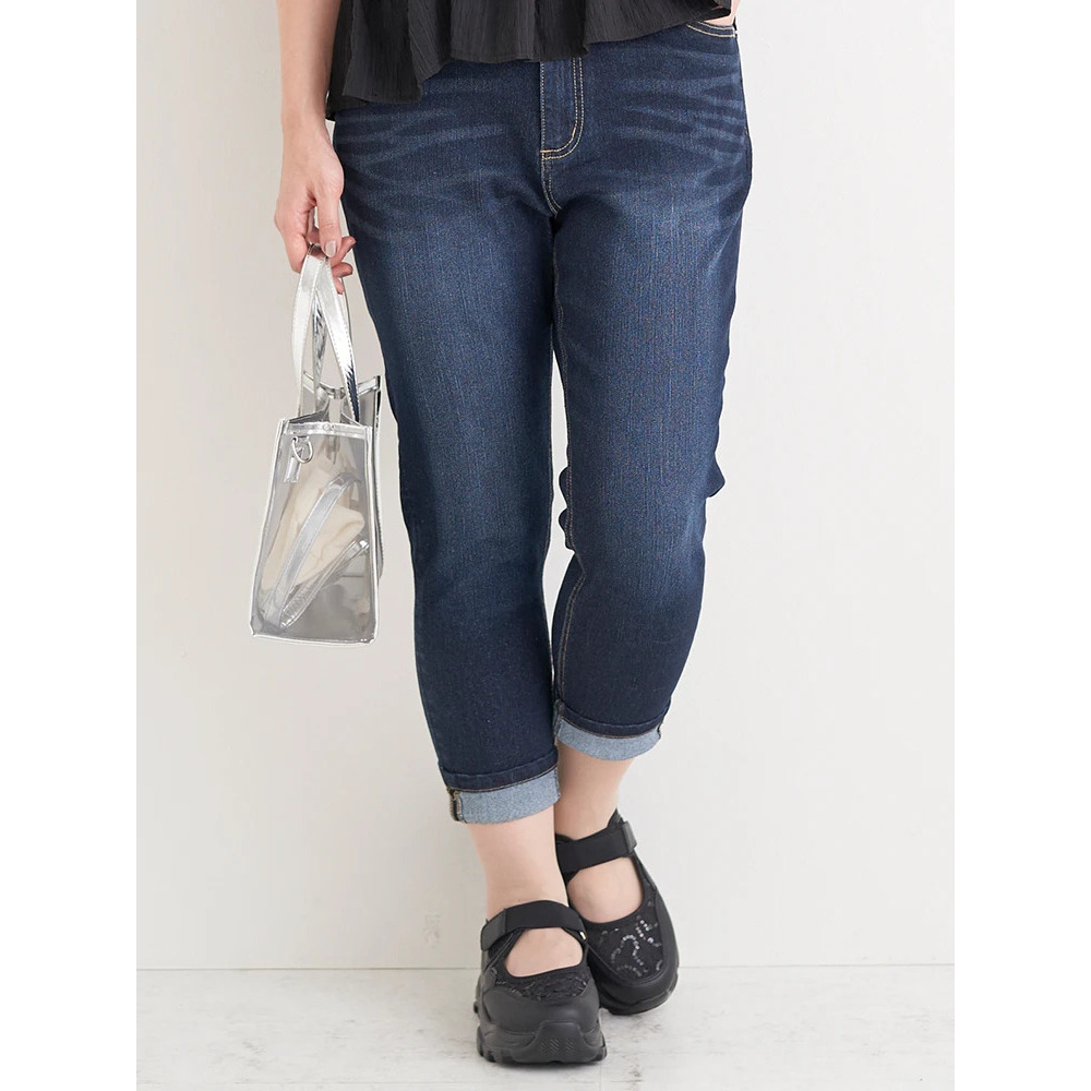 【接触冷感】COOL TOUCH クロップドデニムパンツ1