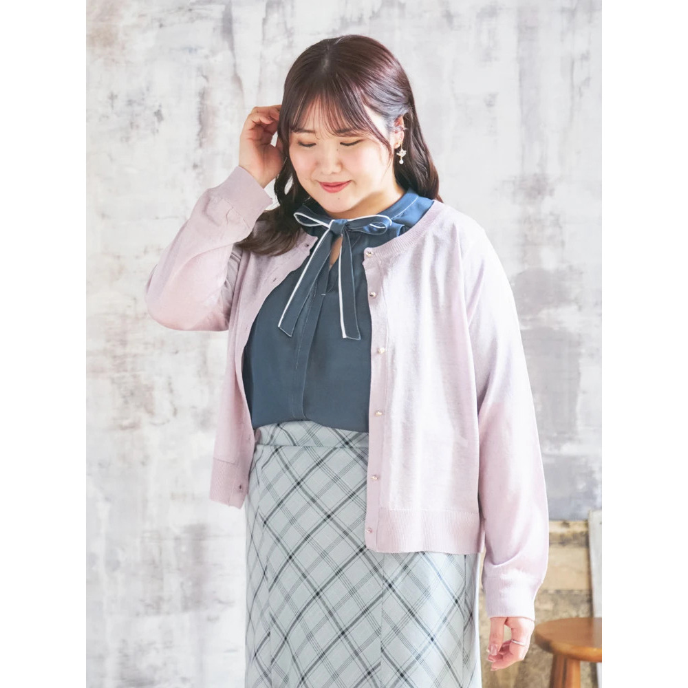 【Komachiコラボ】ラメシアークルーカーデ