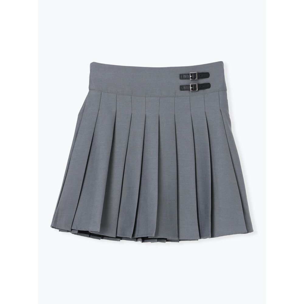 【WEB限定】サイドベルトプリーツミニスカート