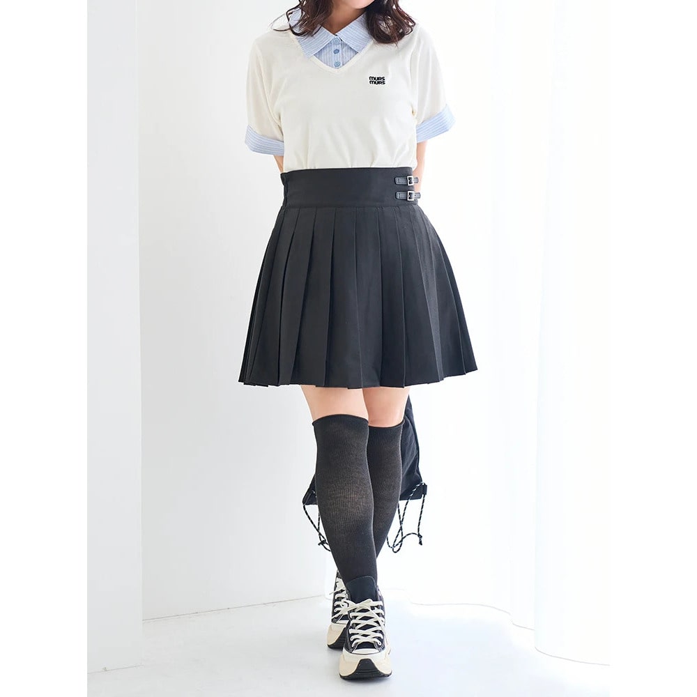 【WEB限定】サイドベルトプリーツミニスカート11