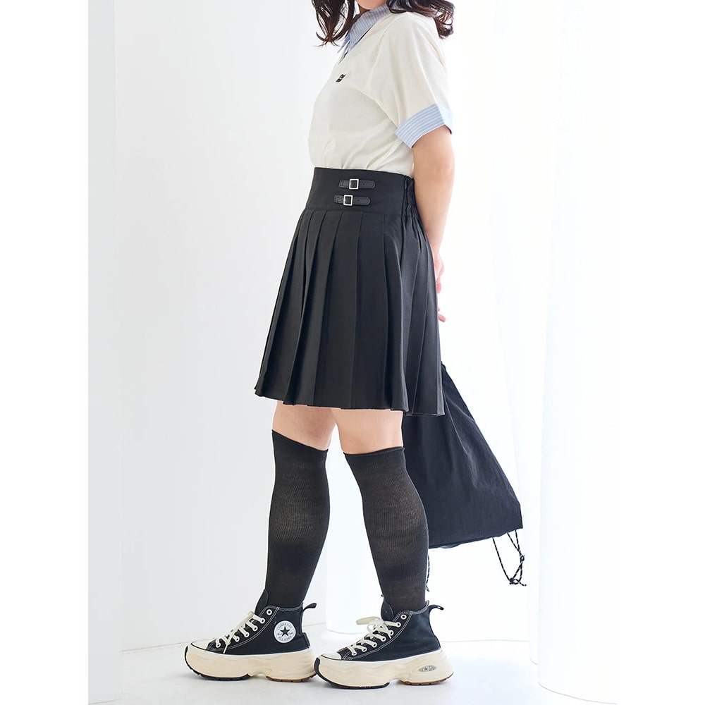 【WEB限定】サイドベルトプリーツミニスカート13