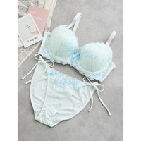[D85-I95］ロマンティックフラワーブラ＆ショーツ(モールドカップ)