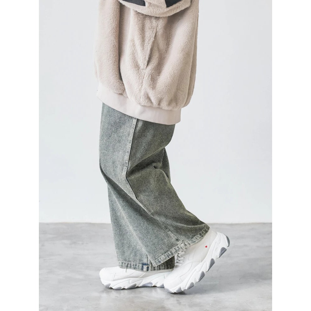 チェーン付きデニムワイドパンツ26