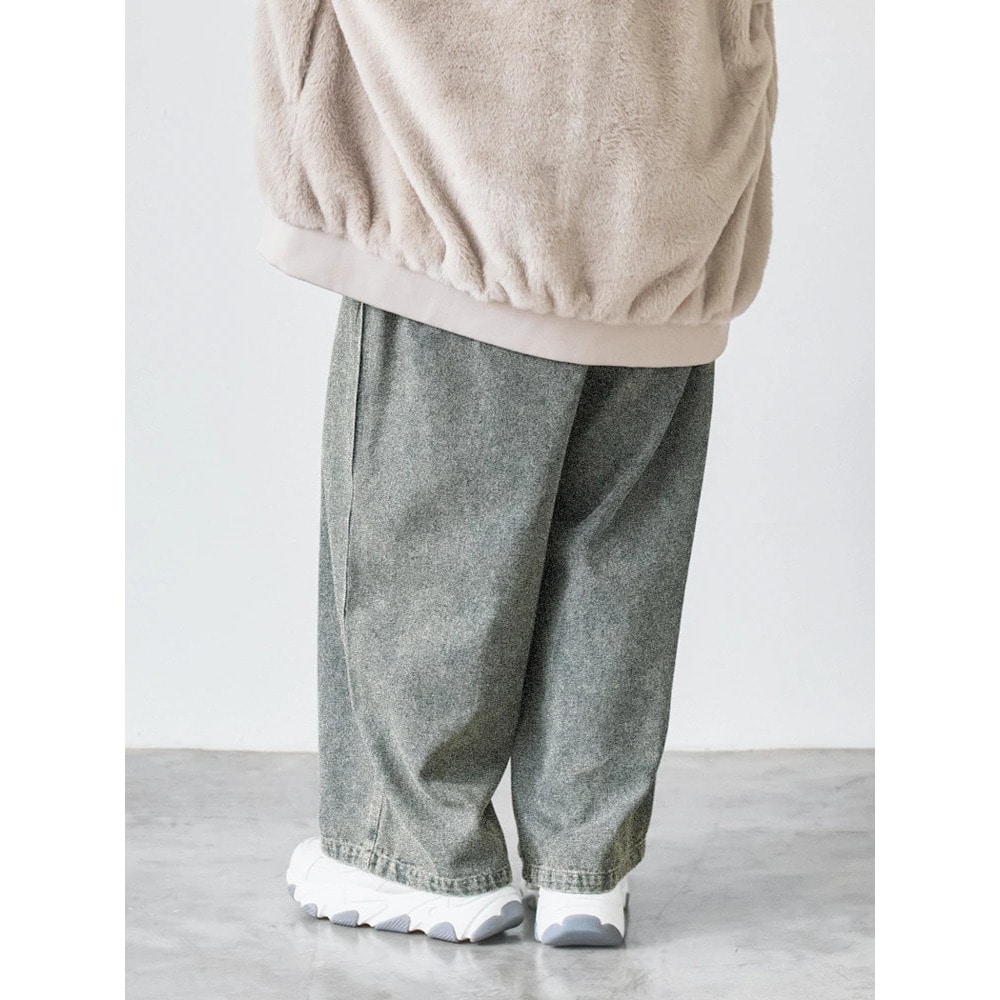 チェーン付きデニムワイドパンツ27