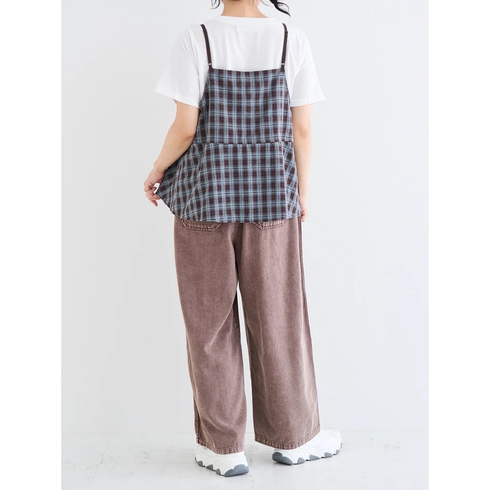 チェーン付きデニムワイドパンツ9