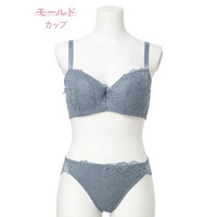 【脇高】[D85-I95］レースブラ＆ショーツ(モールドカップ)