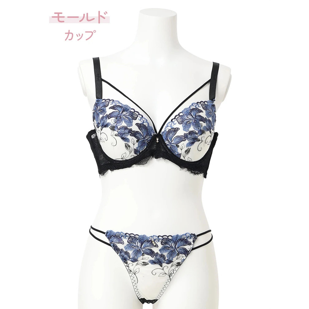 【脇高】[D85-I95］ラグジュアリーブラ＆ショーツ(モールドカップ)