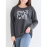 ドッグプリントロングTシャツ