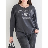 アソート柄刺繍ロングTシャツ