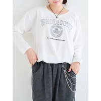 アソート柄刺繍ロングTシャツ