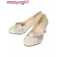 【サイトリニューアルSALE】【masyugirl/マシュガール】サテンリボンパンプス