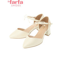 【la farfa SHOES/ラ・ファーファシューズ】ラメリボンセパレートパンプス