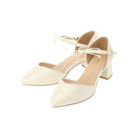 【la farfa SHOES/ラ・ファーファシューズ】ラメリボンセパレートパンプス
