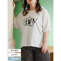 【接触冷感/UV/吸水速乾】天竺フロッキーTシャツ