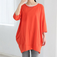 新色追加!! 半袖・七分袖・長袖 コクーン シルエット チュニック