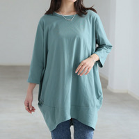 新色追加!! 半袖・七分袖・長袖 コクーン シルエット チュニック