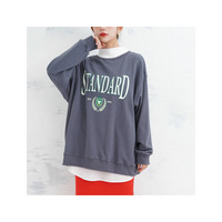  【再入荷】 【裏起毛の服 苦手さんにおススメ】 ゆるシルエット プリント トレーナー