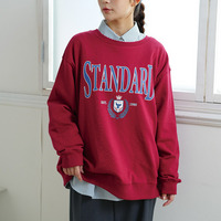  新色追加!! 【裏起毛の服 苦手さんにおススメ】 ゆるシルエット プリント トレーナー