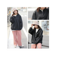 裏起毛 ハーフジップ パーカー