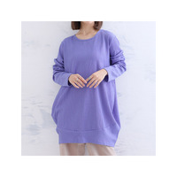 ぽっちゃりさんご用達! ラインを拾わず体型カバー 七分袖と長袖で選べる しぼしぼコクーン ふくれ ぽこぽこ 凹凸 ジャガード