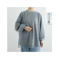 ぼかして魅せる! お洒落に華奢魅せ 選べる2デザイン チュール袖×チュールレイヤード スウェット トレーナー