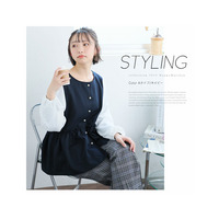 ウーリッシュ ウエストペプラム ベスト風 ブラウス