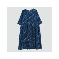 ノースリーブ/七分袖 スラっと楽ちん ひんやり リラックス 細魅せ切替 Aライン ワンピース