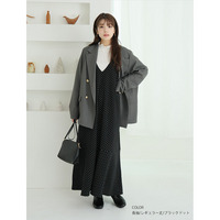 選べる2丈! ストレッチ 五分袖 リブトップス×マーメイド ジャンスカ 2点セット