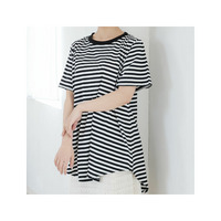 魔法のお腹カバー 綿100 裾フレア Tシャツ
