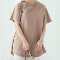 新色追加!! 魔法のお腹カバー 綿100 裾フレア Tシャツ