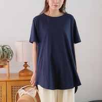 新色追加!! 魔法のお腹カバー 綿100 裾フレア Tシャツ